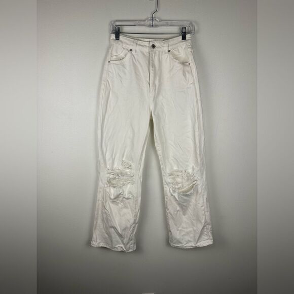 Rolla's Heidi High Rise Loose Ripped Straight Jeans Women’s Sz 27 - Picture 3 of 9